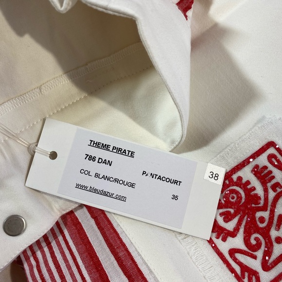 BLUE D’AZUR France shorts Bermuda white red - Picture 11 of 11